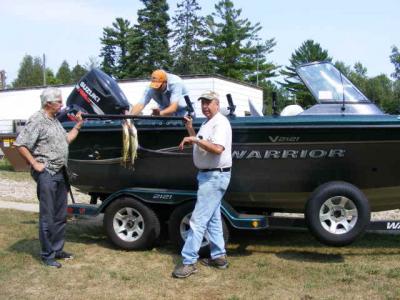 Puttin' the fish on the stick...